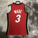 Maillot de Basket #3 Dwyane Wade Heat 2005-06 M&N Vintage Rouge Imprimé